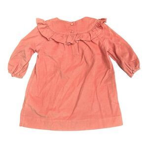 Ralph Lauren Polo Ruffled Cotton Coduroy Pink Dresss